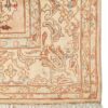 Persian Wool Carpet Hand-Knotted with Medallion design Cream - Heriz