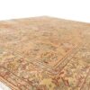 Persian Wool Carpet Hand-Knotted with Medallion design Cream - Heriz