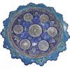 Handcrafted Persian Copper Tea Set - Minakari Enameled in Blue