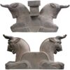 Historical Persepolis Column Heads: Lion, Eagle & Cow Figurine