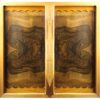 Wood Carved Backgammon Board Handcrafted with Persian Heritage Phoenix