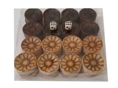 Wood Carved Backgammon Board Handcrafted with Persian Heritage