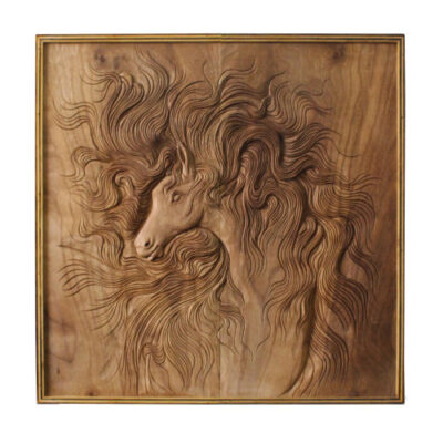 Wood Carved Backgammon Board Luxury & Handcrafted Horse