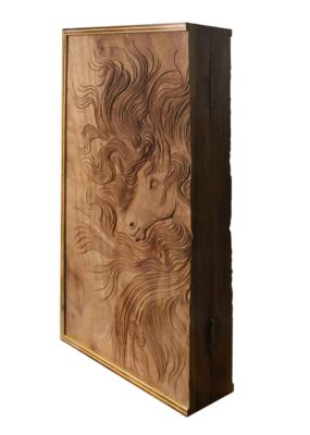 Wood Carved Backgammon Board Luxury & Handcrafted Horse