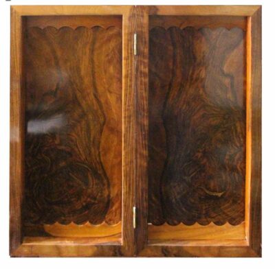 Wood Carved Backgammon Board Handcrafted with Persian Heritage Dervish