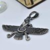 Persian silver Pendant Minimalist Zoroastrian Symbol Faravahar