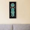 Muslim Style Wall Clock with Wood Inlaid Wa In Yakad Verse Pattern