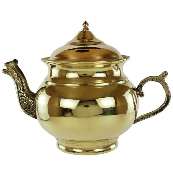 Persian Copper Teapot Handcrafted and Hammered Golden