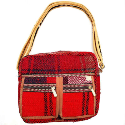 Kilim Crossbody Bag – Traditional Persian Jajim Dark Red