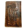 Persian Leather Long Wallet for Men with Achaemenid Soldier Design