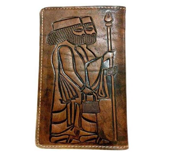 Genuine Leather Men Wallet, Persian Achaemenid 04