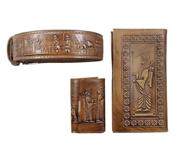 Treasured Persian Artisanal Wallet, Keychain & Card Holder Gift Set