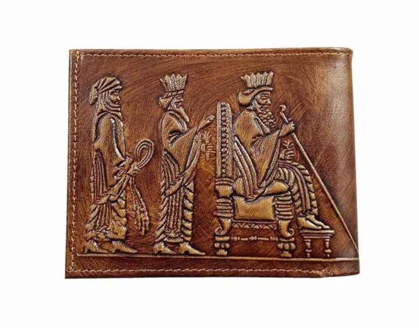 Genuine Leather Men Wallet, Persian Achaemenid 03