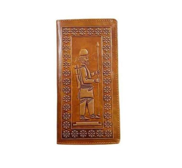 Genuine Leather Men Wallet, Faravahar & Achaemenid 01