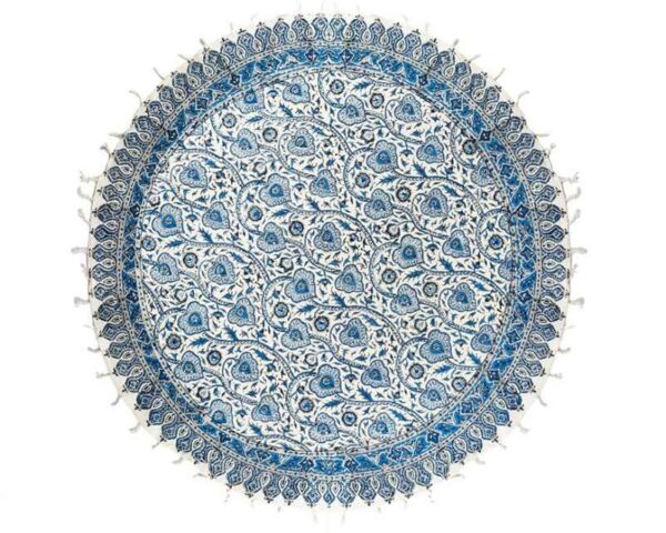 Persian Tablecloth: Isfahan's Traditional Kalamkari Block Print 03