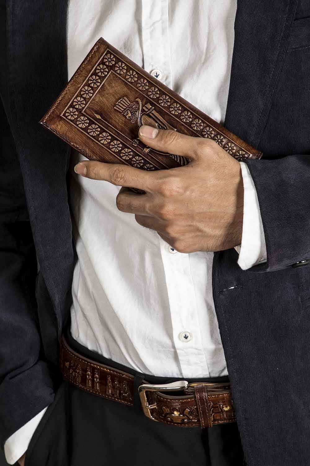 Treasured Persian Artisanal Wallet, Keychain & Card Holder Gift Set