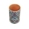 Handcrafted Persian Pottery Pen Holder for Desk - Minakari Enameled, Hirad