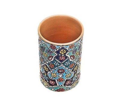 Pottery Pen Holder – Minakari Enameled, Hirad Style