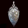 Persian Engraved Silver Pendant Traditional Love
