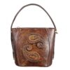 Suede Leather Boho Shoulder Bag Handcrafted Termeh