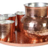 Set of Persian Copper Pitcher & Cups Traditional Hammered Mesi