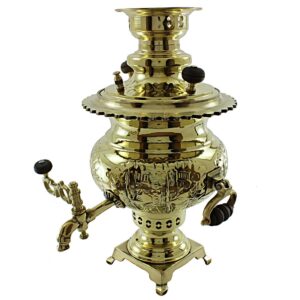 4 Liter Handmade Persian Coal Samovar (Brass)