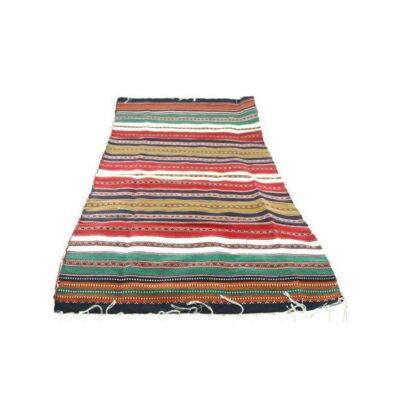 Authentic Persian Jajim Flat-Woven Striped Rug Tribal