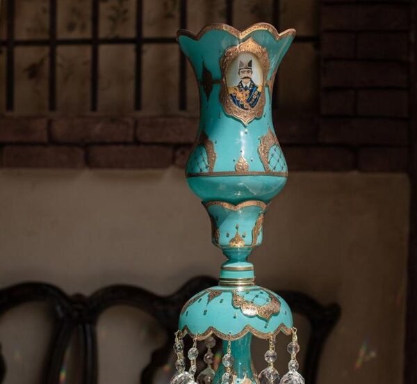 Enameled Crystal Candlesticks Holder 01