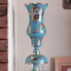 Enameled Persian Crystal Luster Lamp Traditional Laleh Shaped