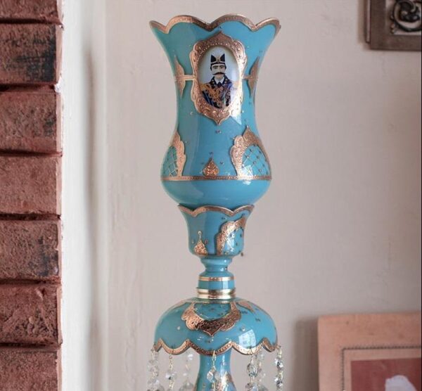 Enameled Crystal Candlesticks Holder 01