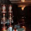 Enameled Persian Crystal Luster Lamp Traditional Laleh Shaped