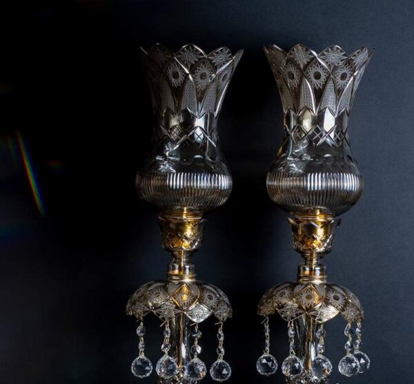 Enameled Crystal Candlesticks Holder 02
