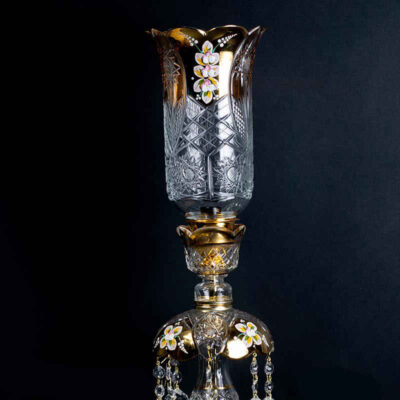 Persian Crystal Luster Lamp Traditional Laleh Shaped