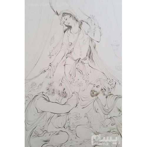 Original Persian Miniature Art Painting: Watercolor – Rumi and Shams