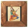 Original Persian Abstract Art Painting - Watercolor on Cardboard, Musician Girl