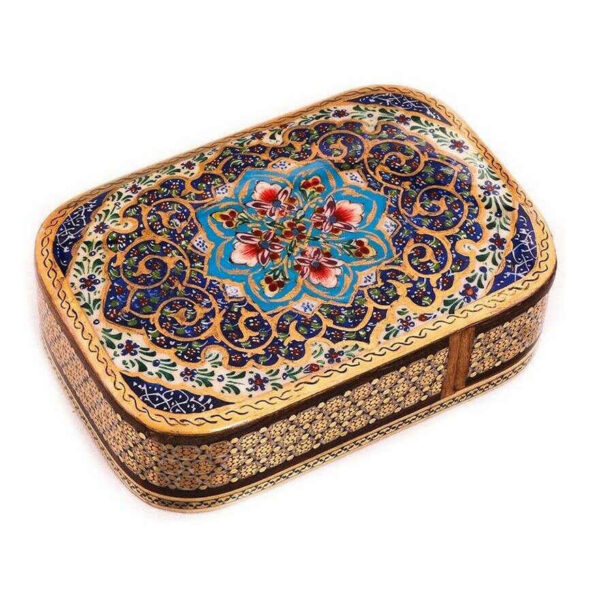 Persian Wooden Playing Card Box - Khatam Enameled Paradise