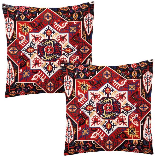 Persian Footstool Pouf Kilim Design with Cushion