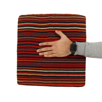 Authentic Ottoman Kilim Pouf with the Origin Iran Handcrafted