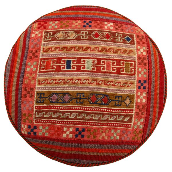 Handmade Persian Kilim Footstool Pouf 511529