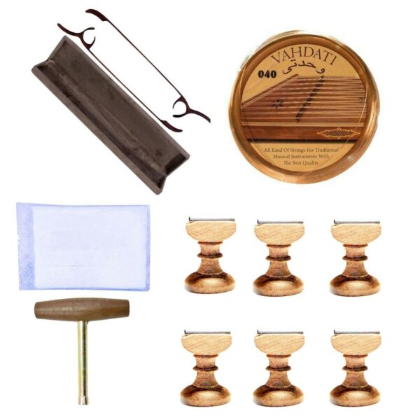 Mezrab Hammer, Tuning Wrench, Bridges & Strings for Persian Santur