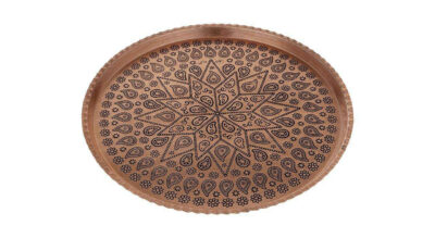 Persian Copper Serving Tray Traditionally Hammered 040