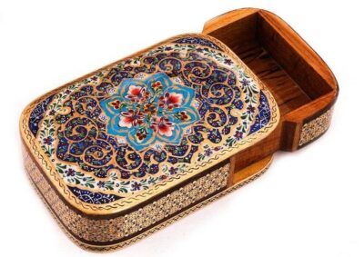 Persian Wooden Playing Card Box – Khatam Enameled Paradise