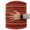 Authentic Ottoman Kilim Pouf with the Origin Iran Handcrafted 51153