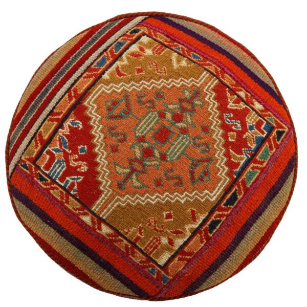 Vintage Handmade Persian Kilim Footstool Pouf