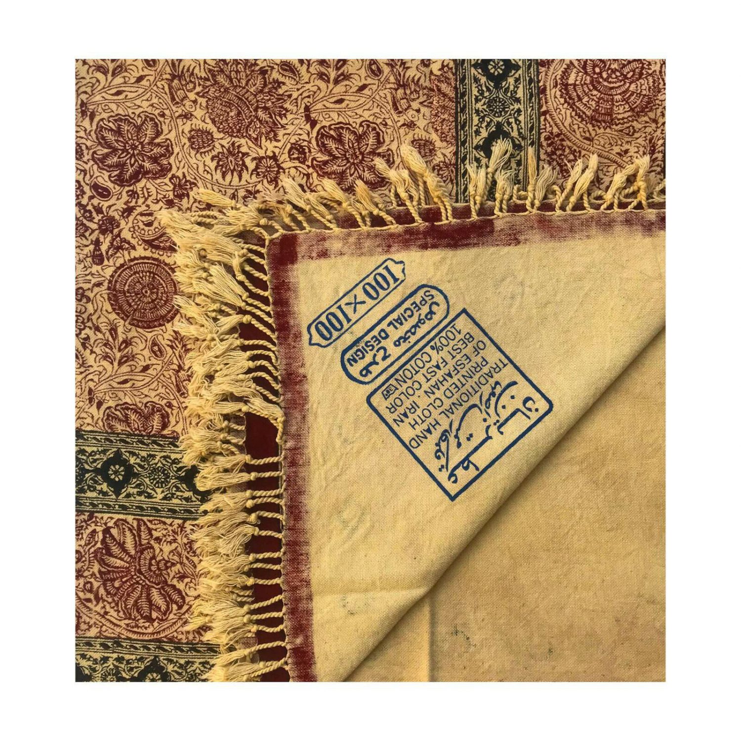 Iranian Tablecloth: Isfahan’s Traditional Kalamkari Block Print Ronas