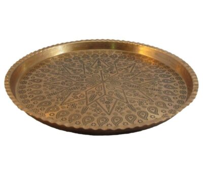 Persian Copper Serving Tray Traditionally Hammered 08