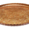 Persian Copper Serving Tray Traditionally Hammered 56 cm