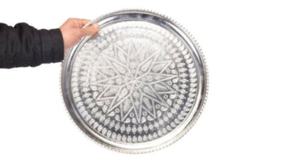 Persian Copper Serving Tray Traditionally Hammered 960