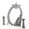 Persian Achaemenid & Farvahar Mirror and Candlesticks Set