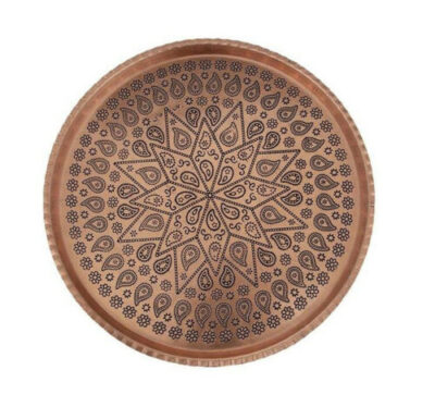 Persian Copper Serving Tray Traditionally Hammered 040